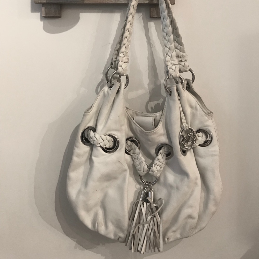 Michael Kors White Hobo Bag
